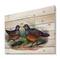 Designart - Vintage Birds In The Wild VII - Traditional Print on Natural Pine Wood